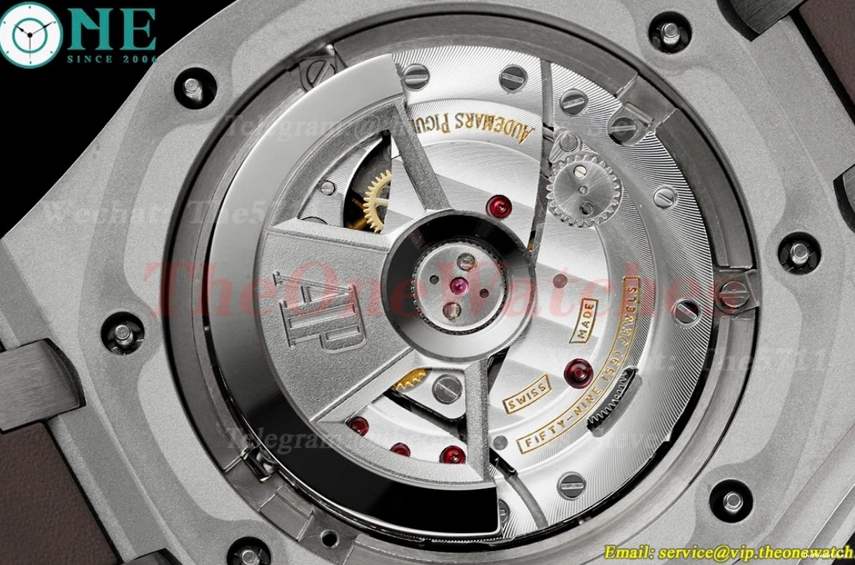 RSF RU A3126 44mm Royal Offshore SS Blue Stk Grey Oak 1218